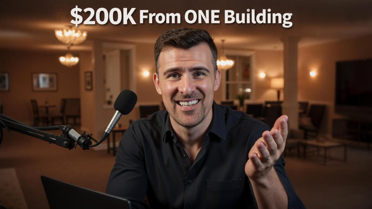 Boutique hotel conversion exterior showing renovated commercial building in downtown Louisville